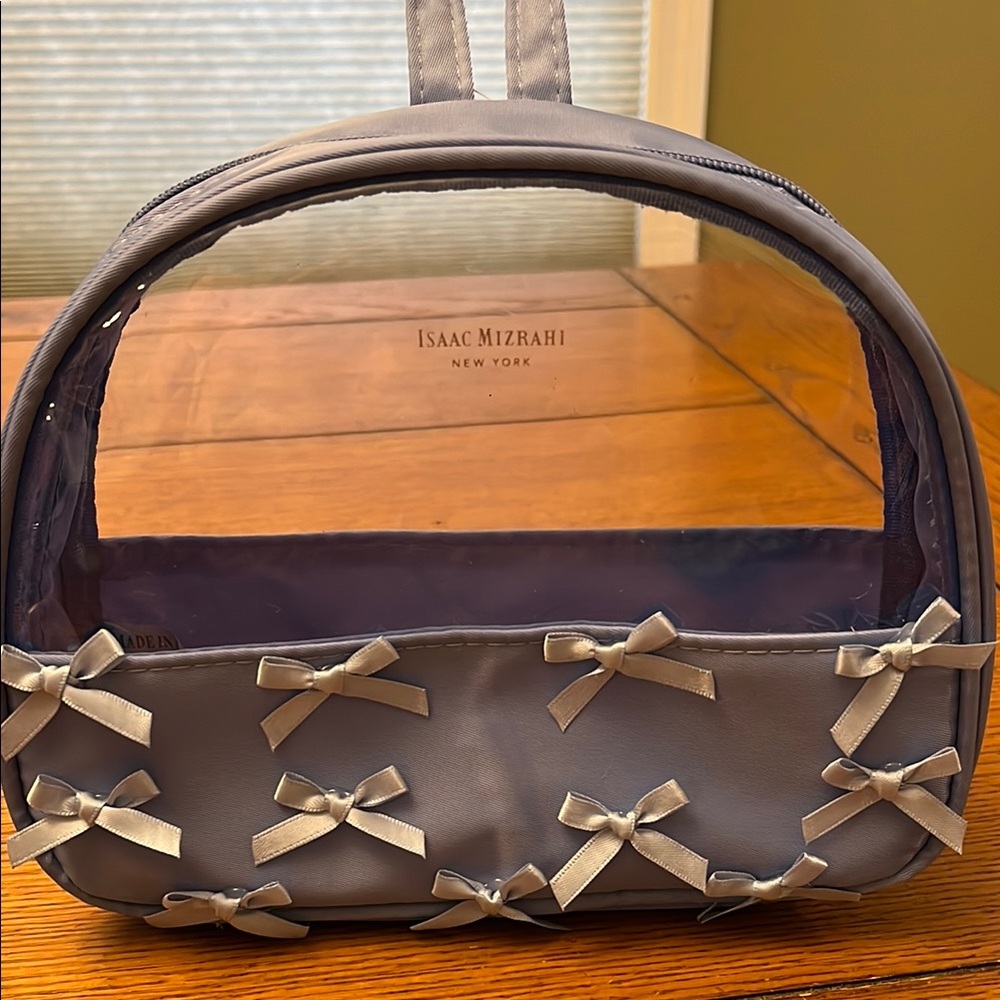 Isaac Mizrahi Bow-Accent Women's Makeup bag
